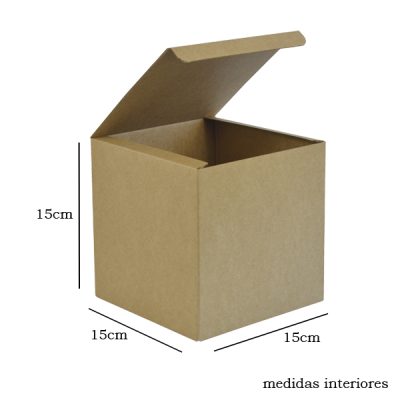 Caixas para Presentes (tampa fixa) 15x15x15cm Kraft