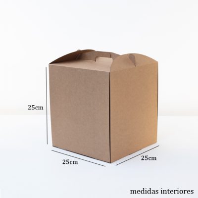 Caixa para Bolo 25x25x25cm Kraft