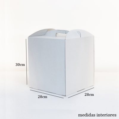 Caixa para Bolo 28x28x30cm Branca