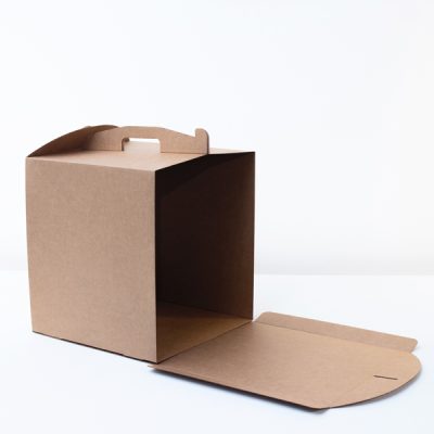 Caixa para Bolo 25x25x25cm Kraft - Image 2