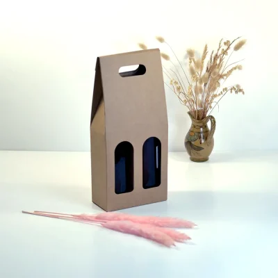 Caixa  com janela para 2 Garrafas de Vinho - Image 2