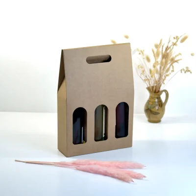 Caixa com janela para 3 Garrafas de Vinho - Image 2