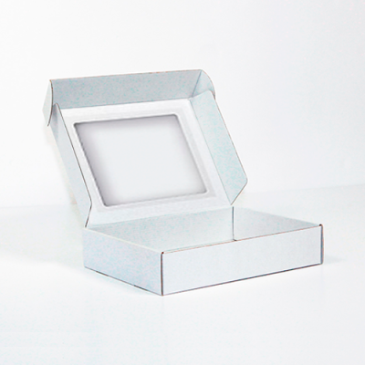 Caixa para Envio Postal 29x21x6cm Branca com janela