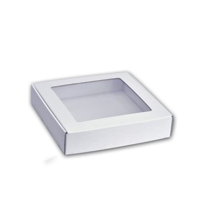 Caixa para Envio Postal 23x23x5cm Branca com janela - Image 4