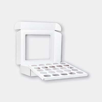 Caixa para 25 Brigadeiros Branca com janela - Image 2