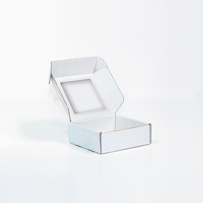 Caixa para Envio Postal 15x15x5cm Branca com janela