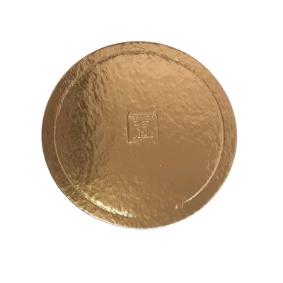 Base Ø 24 CM para bolos - 3mm espessura - dourado/branco - Image 3