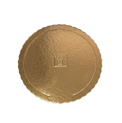 Base Ø 24 CM para bolos - 3mm espessura - dourado/branco - Image 2