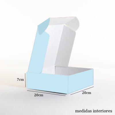 20x20x7cm - Caixa para presentes (AZUL CLARO)