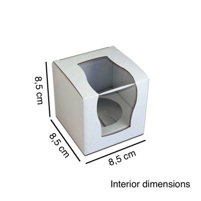 8.5x8.5x8.5 Caixa para 1 Cupcake (BRANCA)