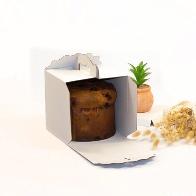 Caixa “Panettone” Branco Com Divisória sem janela 18x18x18cm - Image 2