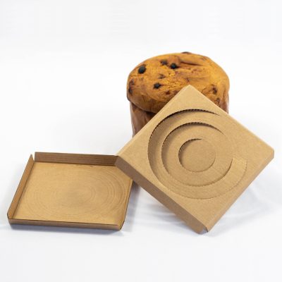 Caixa "Panettone" c/divisória 18x18x18 Kraft - Image 4