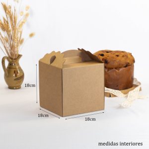 Caixa "Panettone" c/divisória 18x18x18 Kraft