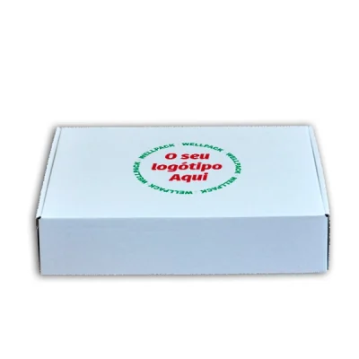 Caixa para Envio Postal Branca com o seu logotipo - Image 6