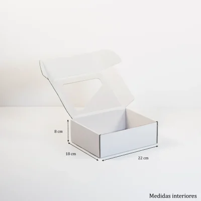 Caixa para Envio Postal 22x18x8cm Branca com janela