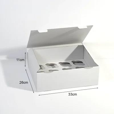 Caixa para 12 Cupcakes 33x26x11cm Branco