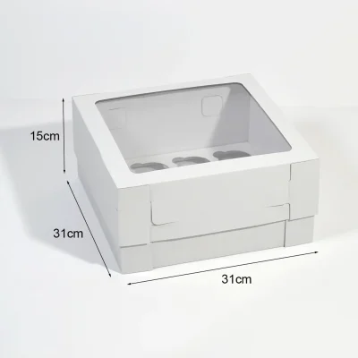 Caixa para 12 Cupcakes c/janela 31x31x15 cm (Tipo PME)