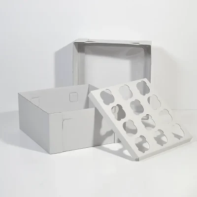 Caixa para 12 Cupcakes c/janela 31x31x15 cm (Tipo PME) - Image 2