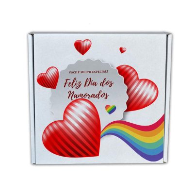 LGBT Dia dos Namorados 20x20x7cm Branco - Tipo 4