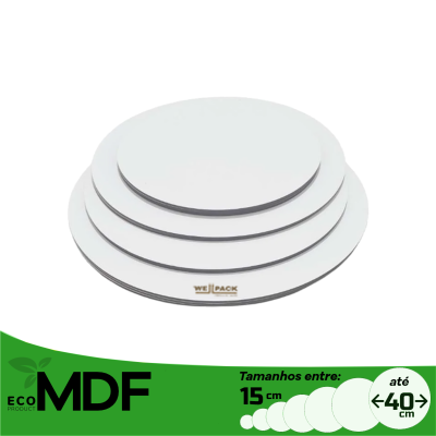 Base MDF | Redondo | Branco 1 Lado
