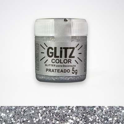 Glitz Color PRATEADO 5g - FAB