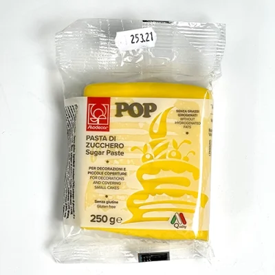 Pasta de Açúcar Pop Amarelo 250g - Modecor