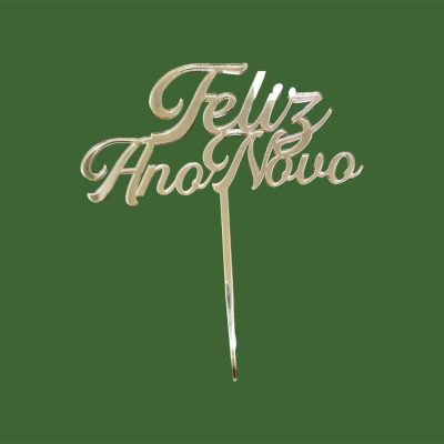 Topper para Bolo Feliz Ano Novo - 20cm