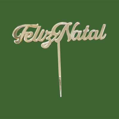 Topper para Bolo Feliz Natal - 15cm