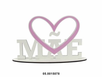 Base Mdf Mãe C/Coração 30x20cm