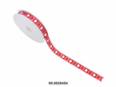 Fita2 Nastro C/ Corações 16mm X 25 Metros