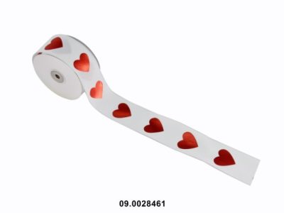 Fita Decorativa C/ Corações 38mm X 10 Metros