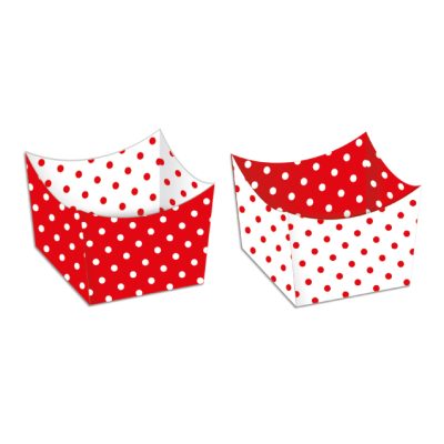 Caixeta Papel R30 Vermelha Pintinhas 24Unid.