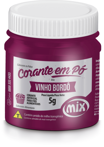 Corante Pó Vinho Bordô 5g