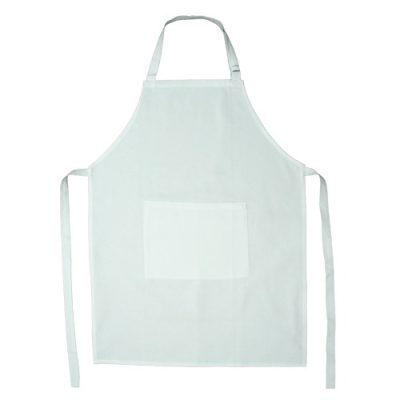 Avental Branco C/Peito e Bolso