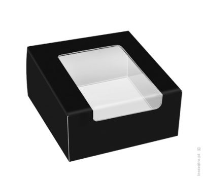 Take away em cartolina preta 10X10X4 cm