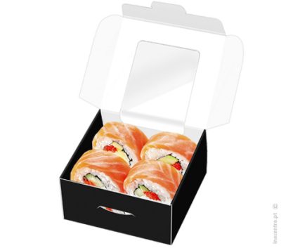 Take away em cartolina preta 10X10X4 cm - Image 3