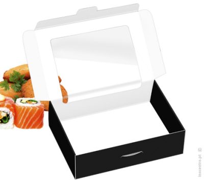 Take away em cartolina preta 18X9X4 cm - Image 4
