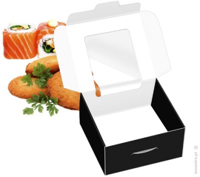 Take away em cartolina preta 10X10X4 cm - Image 4
