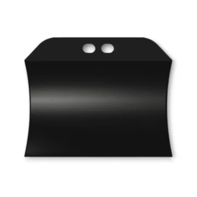Caixa oval  com pega Preto 24,5X19X4,5