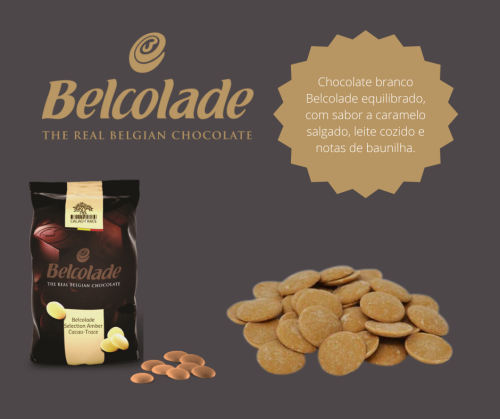 Chocolate Pastilha Belcolade Selection Amber Cacau-Trace (Belga)