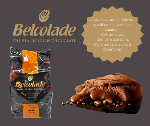 Chocolate Pastilha Belcolade Leite Selection (Belga)