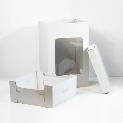 Caixa para Bolo Branca Com Janela Alta - Image 5