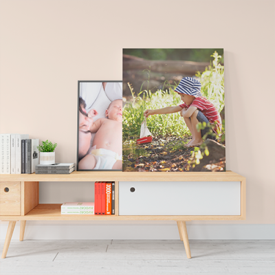 tela personalizada com foto e moldura de madeira