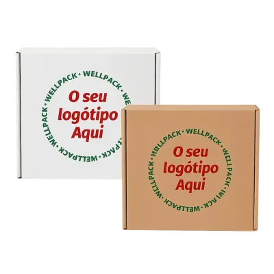 Caixa para Brigadeiros Branca e Kraft Com Divisória com o seu logotipo