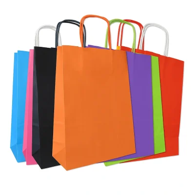 Sacos de papel de cores diferentes Pack 25un