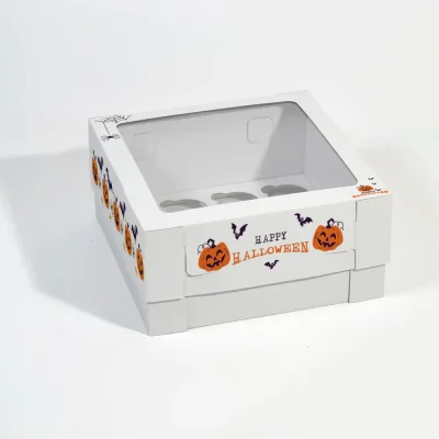Caixa para 12 Cupcakes Tipo PME com janela 31x31x15cm Halloween