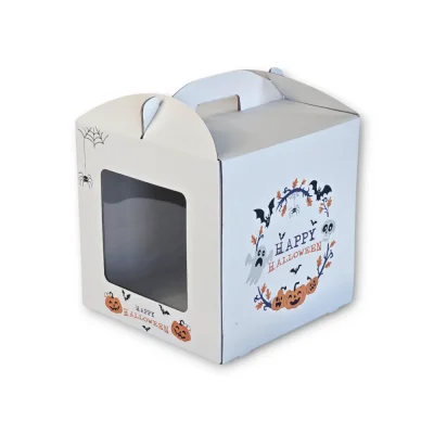 Caixa para Bolo Branca com janela Halloween - Image 2