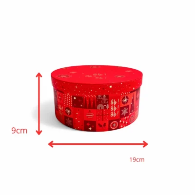 Caixa redonda MOSAICO FESTIVO vermelho 20×20×9cm - Image 3