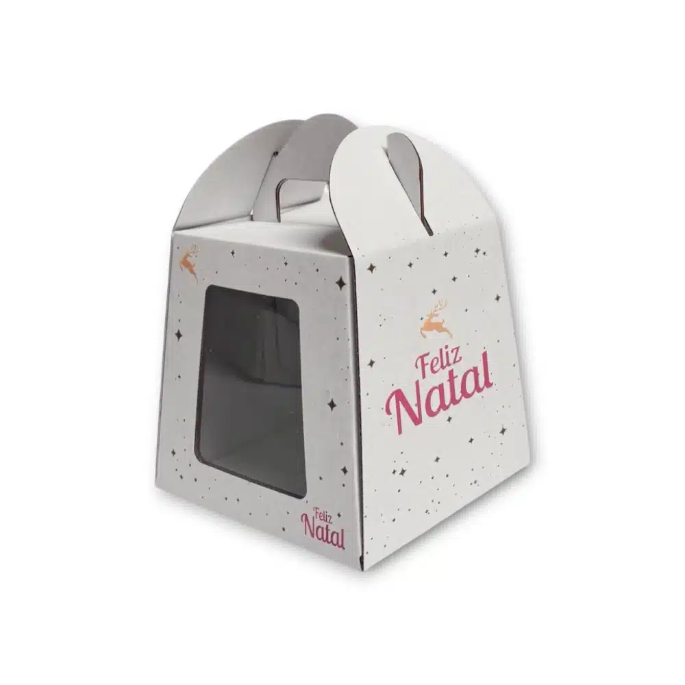 Caixa para bolo Com Janela 12x12x12cm Natal - Image 2