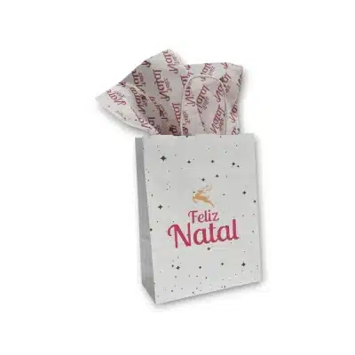 Sacos de papel Branco Pack 25un Natal - Image 2